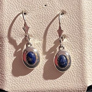 Lapis Lazuli. Earrings. Sterling Silver.